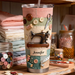 Sewing Room Tumbler - Personalized Gifts For Sewing Lovers 04KIDT210126 - Tumbler Cup - GoDuckee