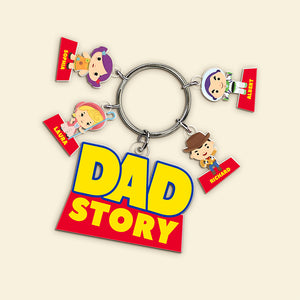Dad Story Keychain - Personalized Gifts For Dad 02kaqn070525 - Keychains - GoDuckee