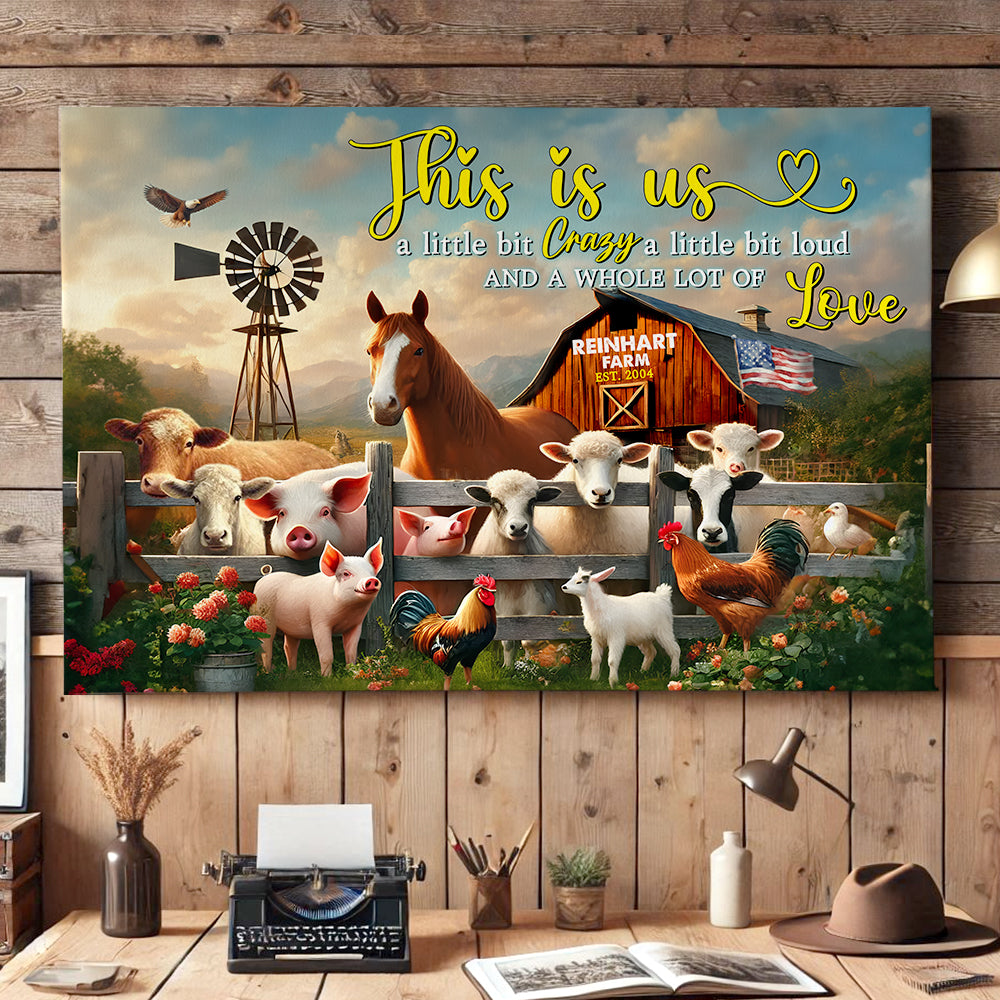 Personalized Gift For Farmer Family Canvas Print, Happy Farm Life 01qhtn131224 - Poster & Canvas - GoDuckee
