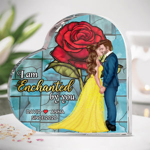Personalized Gifts For Couple Heart Plaque I Am Enchanted By You 03HTPU060224PA - Shaped Plaques - GoDuckee