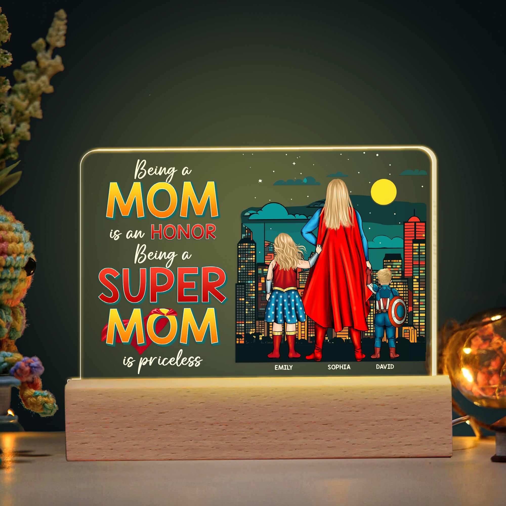 Personalized Gifts For Mom LED Light Being A Mom Is An Honor 03toqn040324pa - Led Lights - GoDuckee