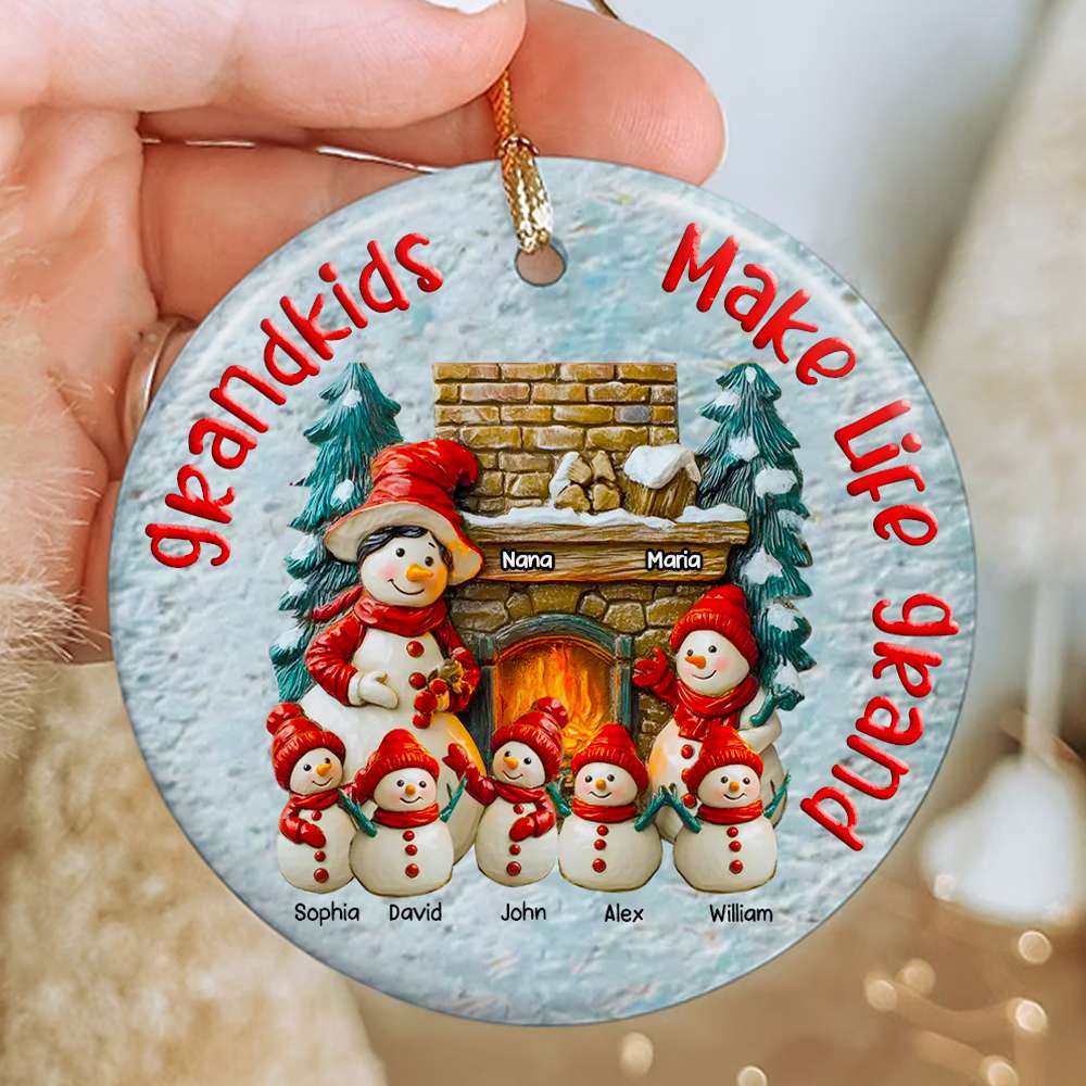 Personalized Gifts For Grandma Ornament Christmas 02ACDT130924 - Ornament - GoDuckee