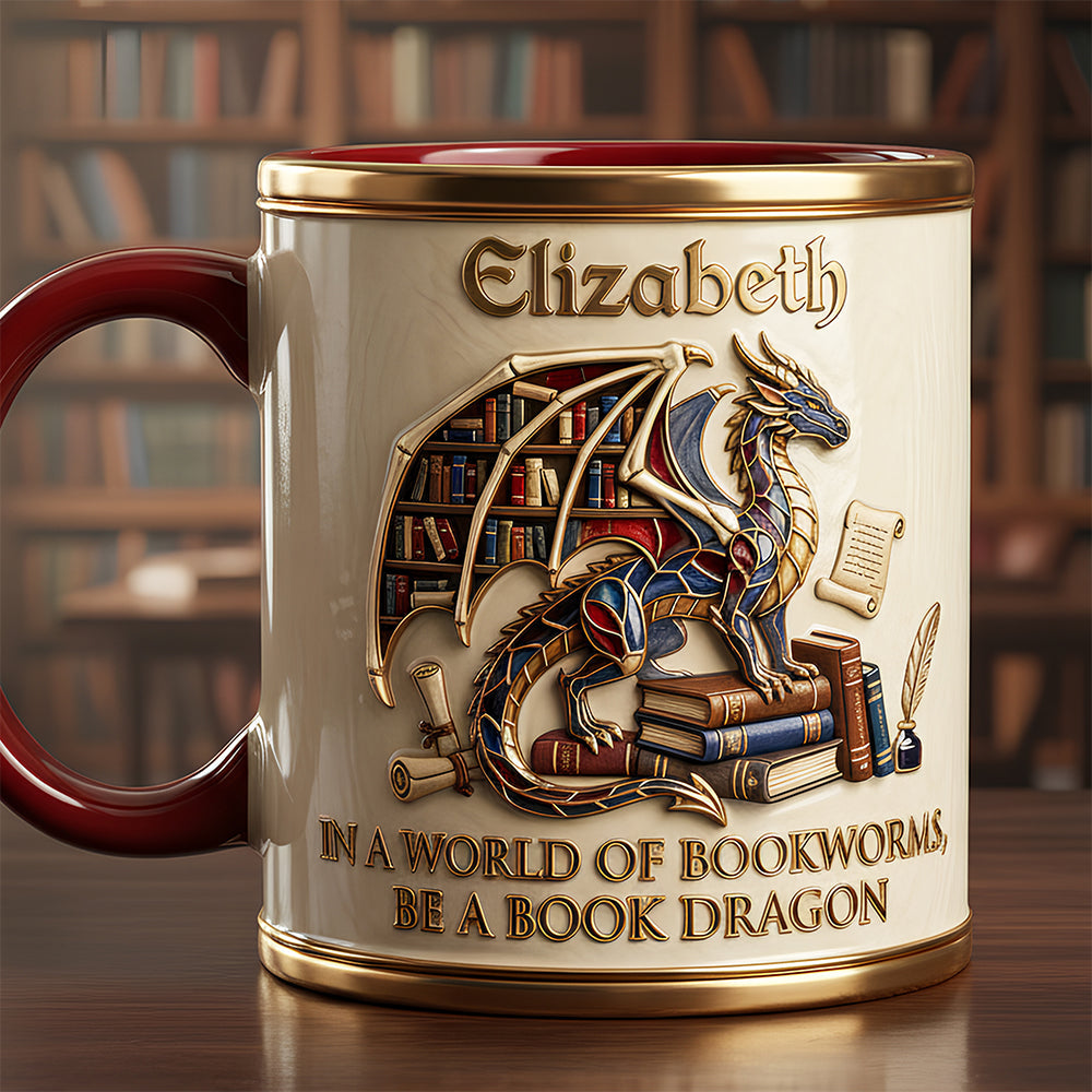 Dragon Book Coffee Mug Personalized Gifts For Book Lovers 03kidt070126 - Coffee Mug - GoDuckee