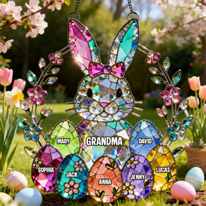 Personalized Easter Gifts For Grandma Suncatcher Ornament 01natn060226 - Ornament - GoDuckee