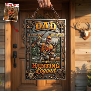 The Hunting Legend Metal Sign - Custom Photo Gifts For Hunting Dads 04hudt040526 - Metal Signs - GoDuckee