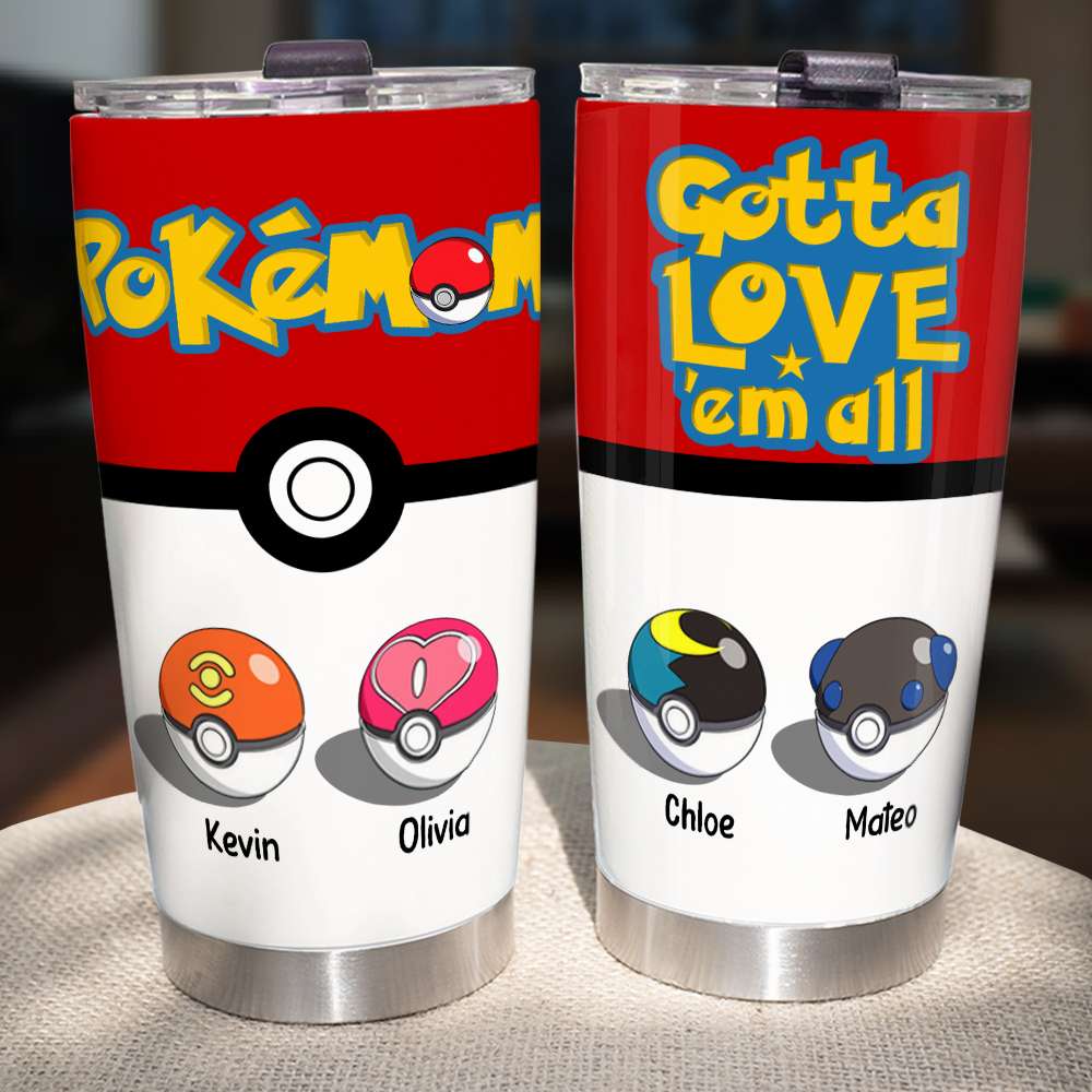 Personalized Gifts For Mom Tumbler Mom Power Balls 03OHDT180325 - Tumbler Cup - GoDuckee