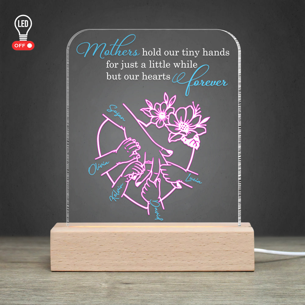 Personalized Gifts For Mom LED Light Mothers Hold Our Tiny Hands - Led Lights - GoDuckee