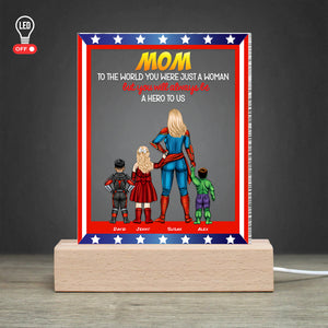 Personalized Gifts For Mom LED Light You Will Always Be A Hero To Us 02OHHN250124PA - Led Lights - GoDuckee