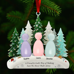 Walking Together Christmas Ornament - Personalized Gifts For Friends 02naqn111025 - Ornament - GoDuckee