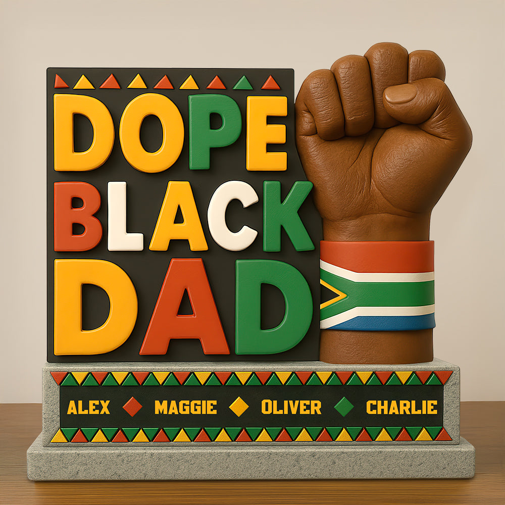 Black Dad Acrylic Plaque - Personalized Gifts For Dad 01HUDT010525 - Shaped Plaques - GoDuckee