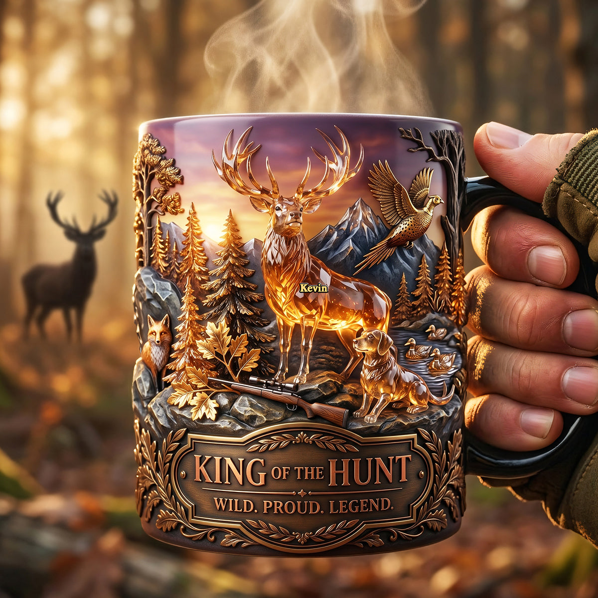 King Of The Hunt Magic Mug - Personalized Gifts For Hunters 01tyta260526 - Coffee Mug - GoDuckee