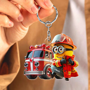 Personalized Gifts For Firefighter Keychain 03TGDT031224 - Keychains - GoDuckee