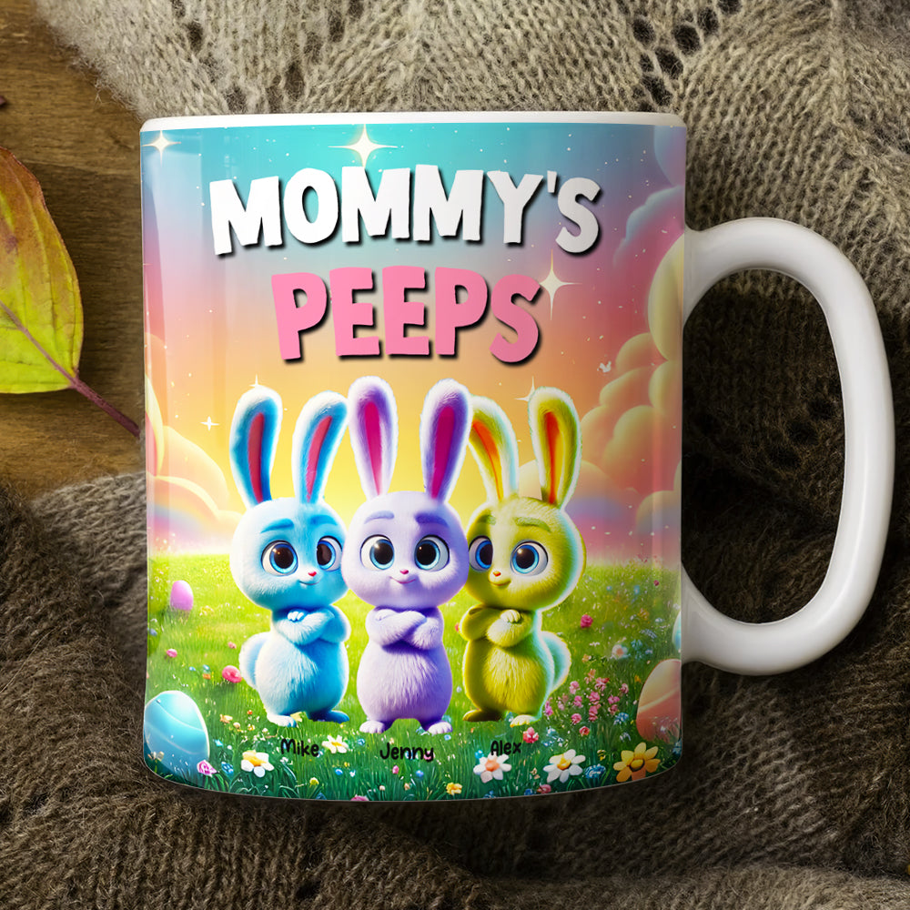 Personalized Gifts For Grandma Easter Day Coffee Mug Bunny Peeps 022TGMH070325 - Coffee Mug - GoDuckee
