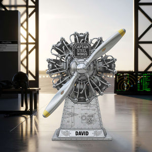 Radial Airplane Engine Acrylic Plaque - Personalized Gifts For Pilot 02OHTN090625 - Shaped Plaques - GoDuckee