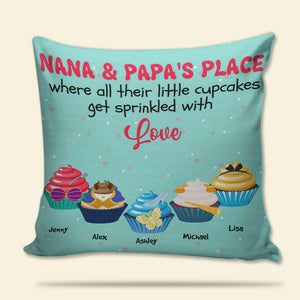 Grandparents Nana & Papa's Place 05nahn011123paqn Personalized Square Pillow - Pillow - GoDuckee