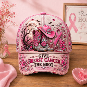 Cowgirl Breast Cancer Personalized Classic Cap 03NADH240826
