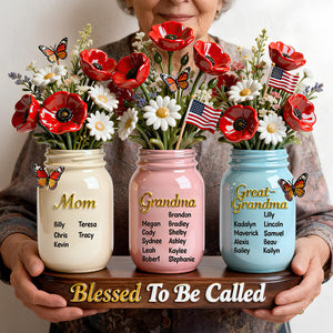 Blessed Mom Mason Jar Acrylic Plaque - Personalized Gifts For Mother's Day 04HUDT130226 - Shaped Plaques - GoDuckee