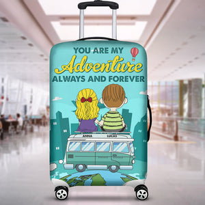 Personalized Gifts For Traveling Couple Luggage Cover 04xqtn191224hg - Luggage Covers - GoDuckee