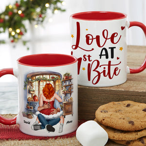 Love At First Bite, Personalized Mug, Naughty Gifts For Couple - Coffee Mug - GoDuckee