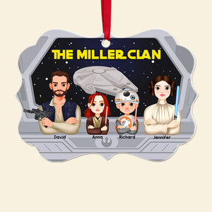 Personalized Gifts For Family Ornament, Galaxy Clan 02qhqn281024hg - Ornament - GoDuckee