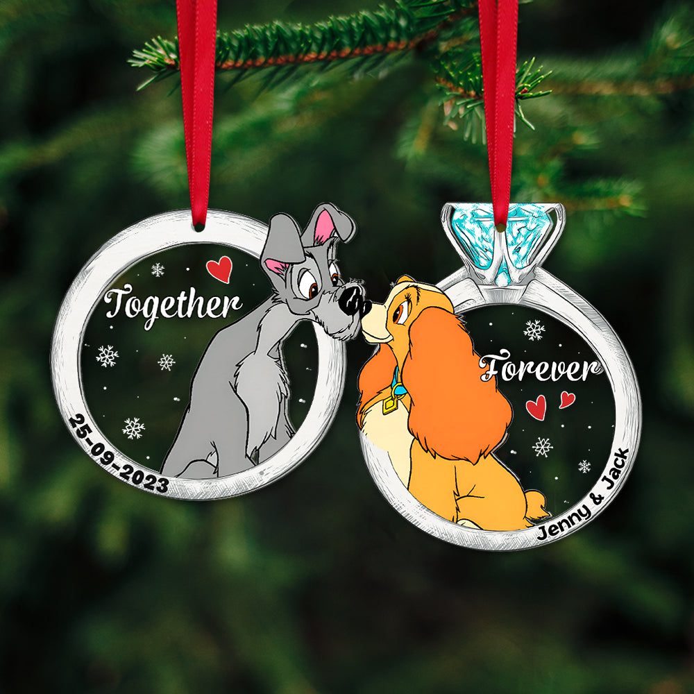 Set Of 2 Personalized Ornaments For Couple, PW-01NATN231023, Christmas Gift, Anniversary Gift Ideas - Ornament - GoDuckee