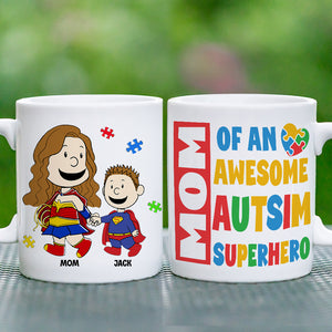 Personalized Gifts For Mom Coffee Mug 041totn200225pa Mom Of An Awesome Autism Superhero - Coffee Mug - GoDuckee