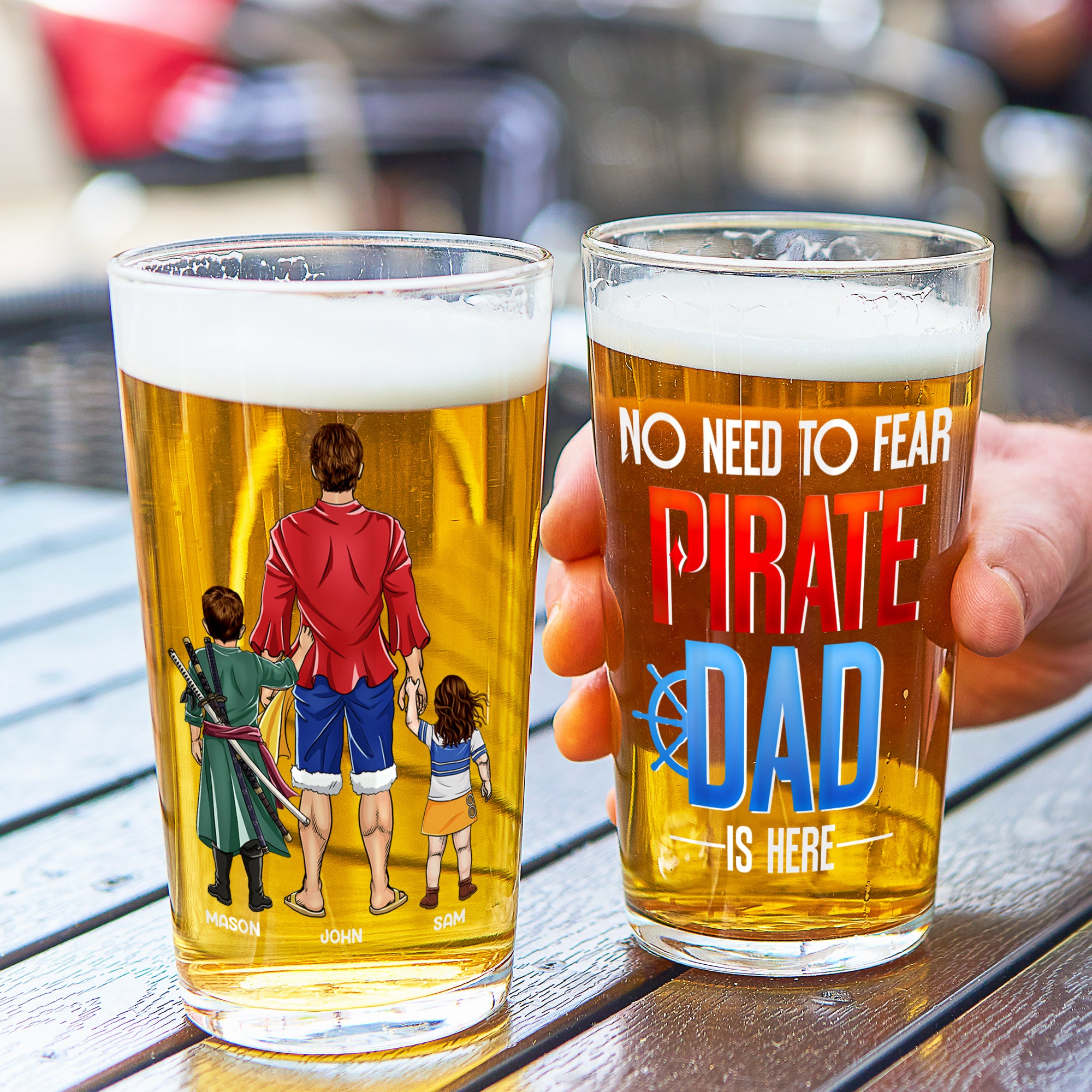 Personalized Gifts For Dad Beer Glass 03HUMH090524PA Father's Day - Drinkware - GoDuckee