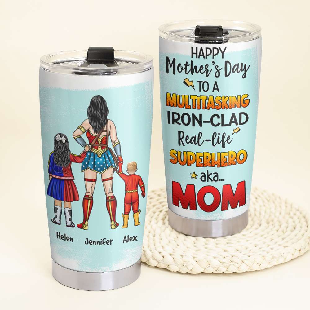 Gift For Mom, Personalized Tumbler, Mom And Kids Tumbler, Mother's Day -  GoDuckee