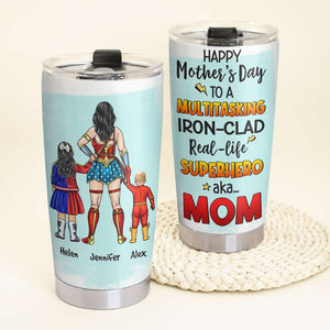 Gift For Mom, Personalized Tumbler, Mom And Kids Tumbler, Mother's Day Gift 07HUHN290323TM - Tumbler Cup - GoDuckee