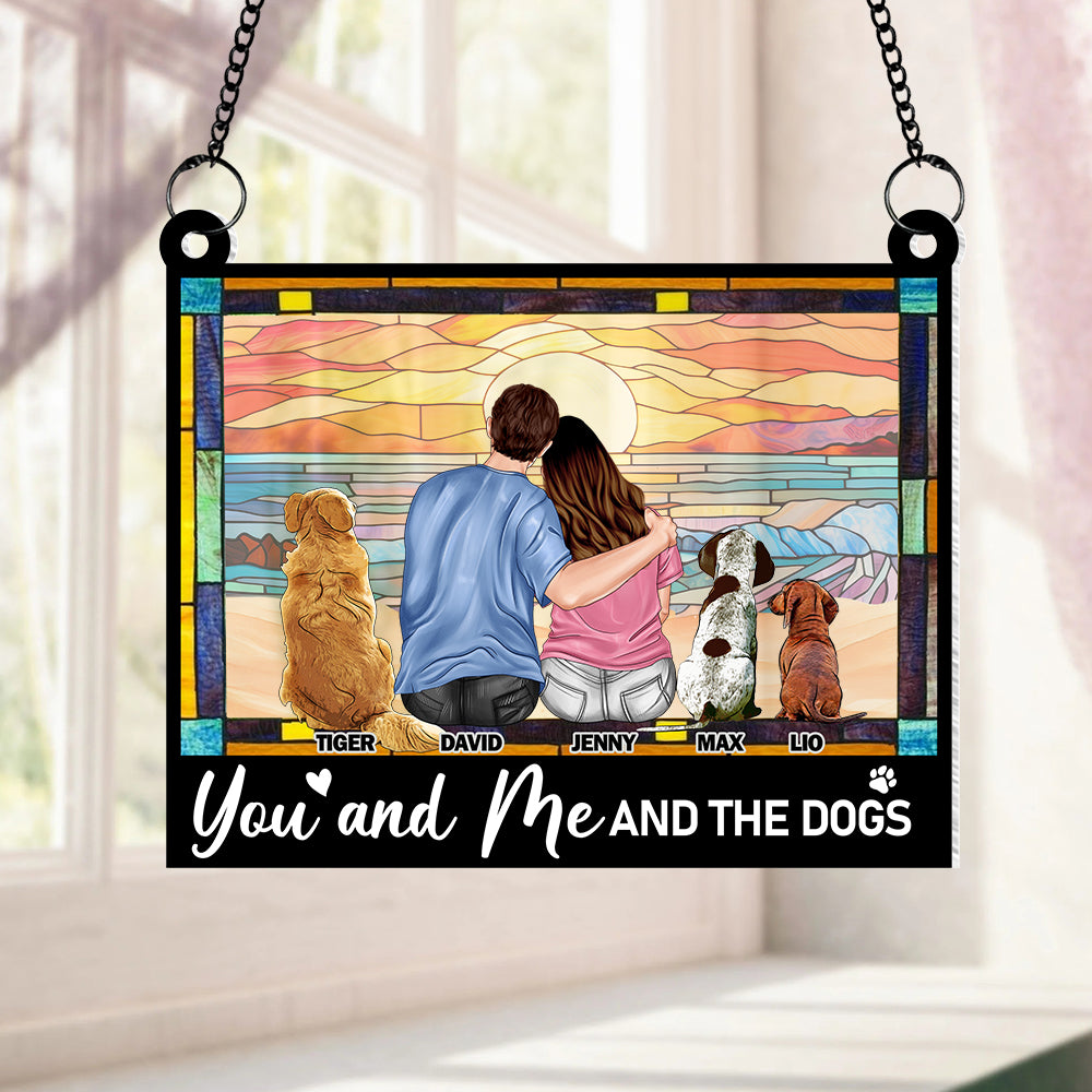 Personalized Gifts For Couple Suncatcher Window Hanging Ornament 02hutn300524tm - Ornaments - GoDuckee