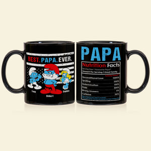 Best Papa Ever Gift 01DNPO210423 Personalized Family Black Mug - Coffee Mug - GoDuckee