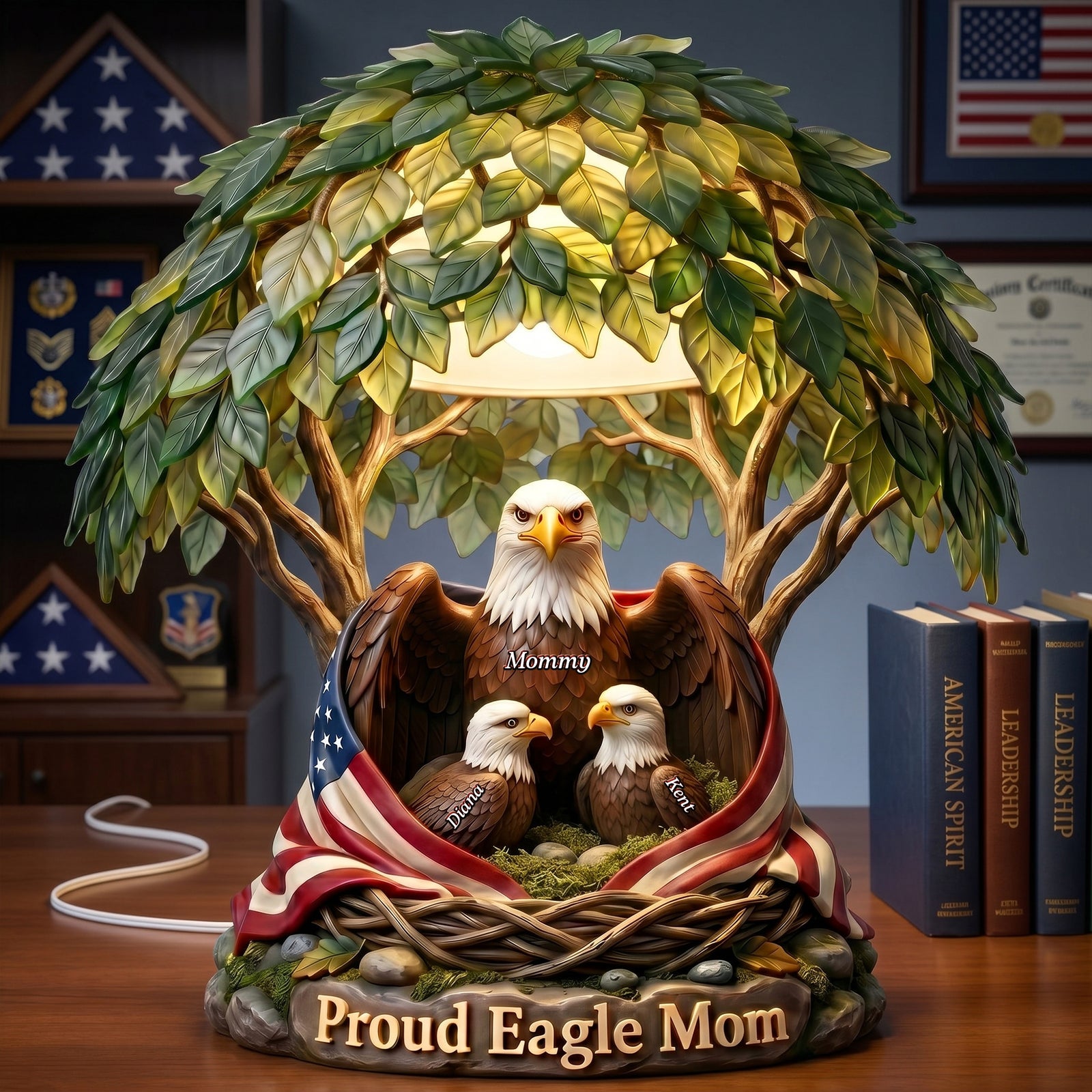 American Proud Mom Acrylic Light Box - Personalized Gifts For Mother's Day 04naqn160426 - Light Box - GoDuckee