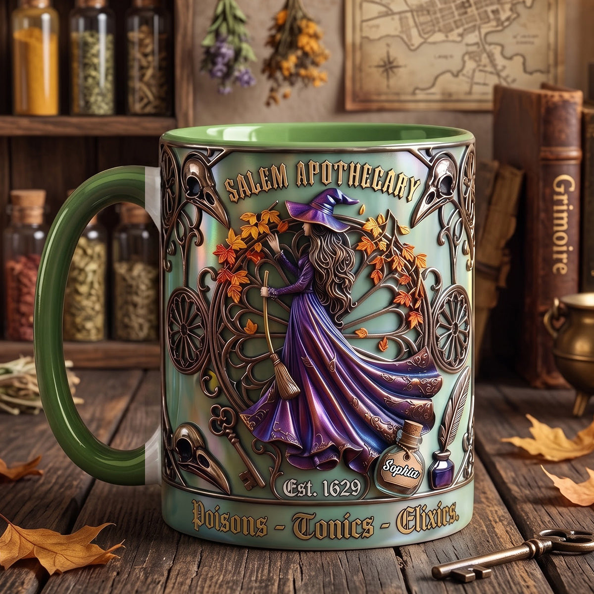 Ancient Ancestral Witch Accent Mug - Personalized Gifts For Witch Lovers 03QHTN010826 - Coffee Mug - GoDuckee