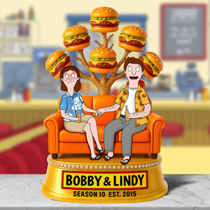 Burger Couple Acrylic Plaque Personalized Gifts For Couple 01OHQN050625PA - Shaped Plaques - GoDuckee