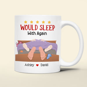 Personalized Gift For Couple Mug Would Sleep With Again - Coffee Mug - GoDuckee
