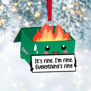 Personalized Gifts For Coworkers Dumpster Fire Acrylic Ornament 03OHTN201124 - Ornament - GoDuckee