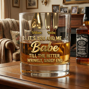 Funny Old Couple Round Glass Personalized Gifts For Couple 03OHMG060126 - Glass - GoDuckee