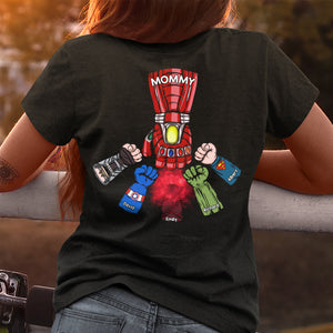 Personalized Gifts For Mom Shirt Super Fist Bump Mom And Kids 04ACQN180324HA - 2D Shirts - GoDuckee