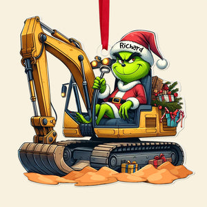 Personalized Gift For Excavator Operator Ornament, Green Monster 03qhqn081124 - Ornament - GoDuckee