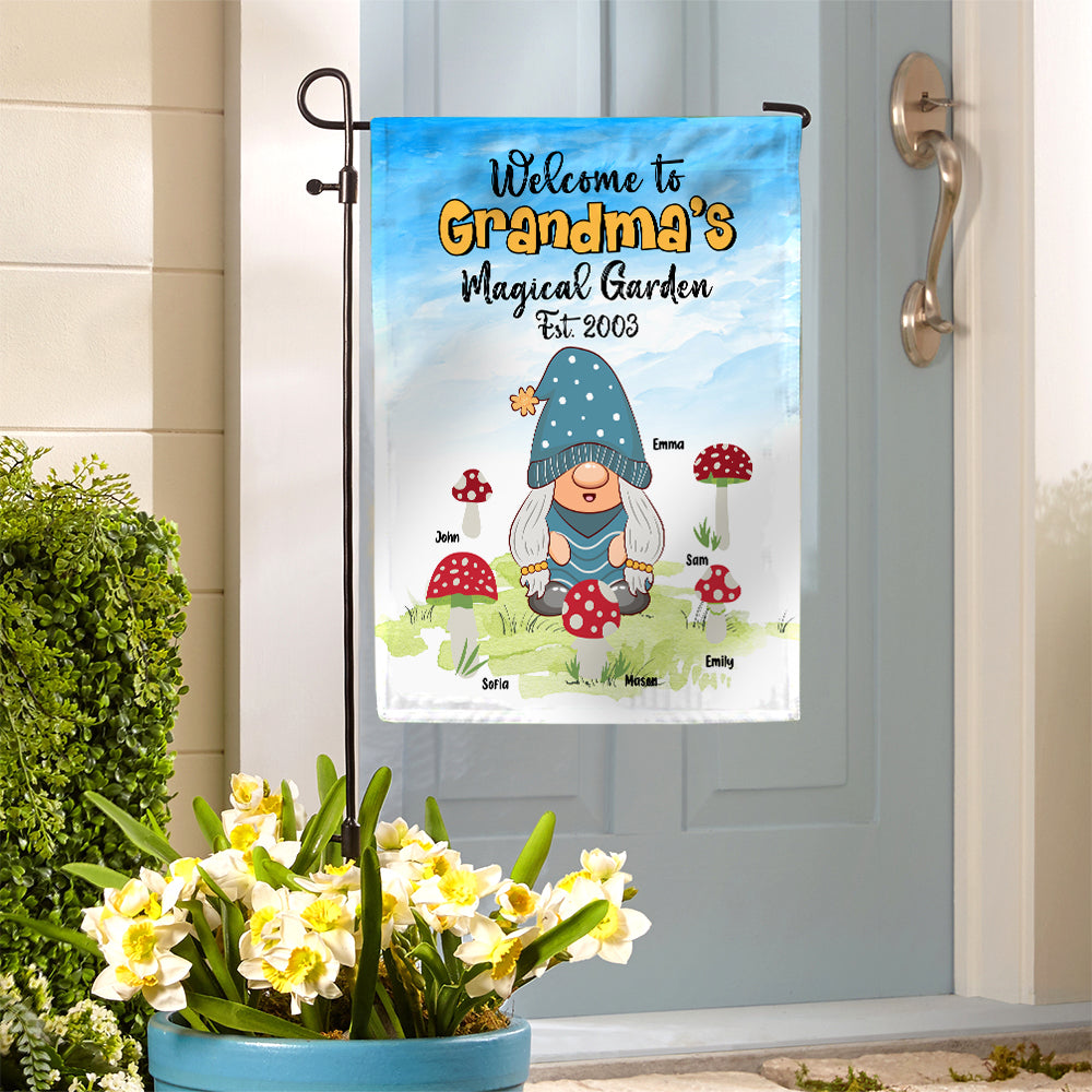 Personalized Gifts For Grandma Garden Flag 01HTMH260324 Mother's Day - Garden Flag - GoDuckee