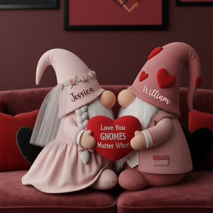 Sweet Gnome Romance Couples Pillow - Personalized Gifts For Couples 07HYLU261125 - Pillow - GoDuckee