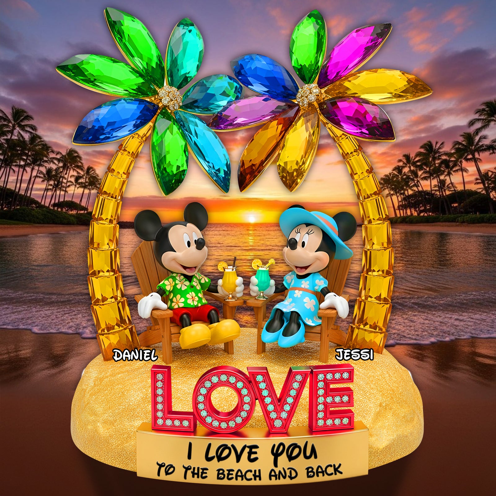 Relaxing Couple At Beachside Acrylic Plaque - Personalized Gifts For Couple 05TOLU180625 - Shaped Plaques - GoDuckee