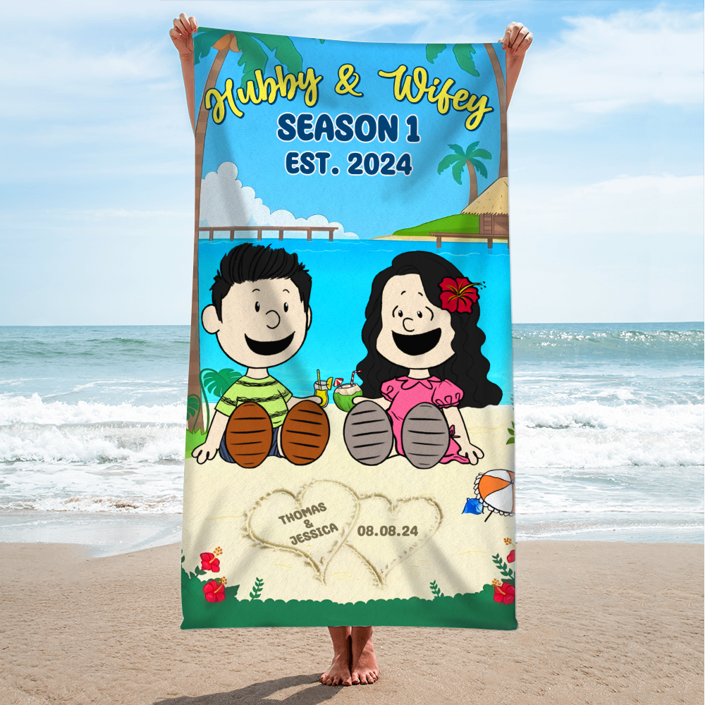 Personalized Gifts For Couple Beach Towel 06topu080125pa - Beach Towel - GoDuckee