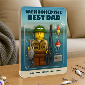 Fishing Dad Acrylic Plaque - Personalized Gifts For Father 02NALU070525 - Shaped Plaques - GoDuckee