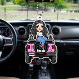 Personalized Girl Transparent Car Ornament Gift For Off-road Car Lover - Ornament - GoDuckee