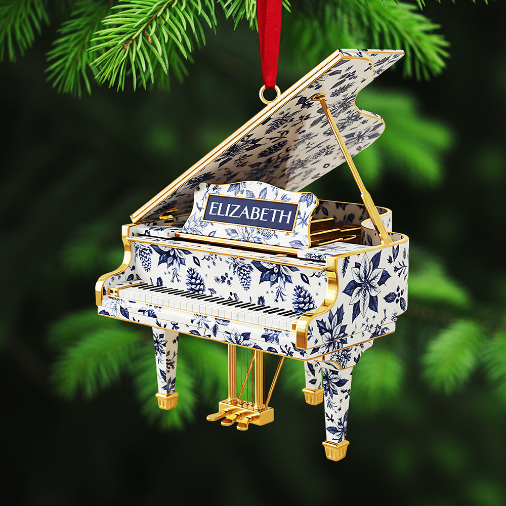 Personalized Gifts For Christmas, Piano Toile de Jouy Custom Shape Acrylic Ornament 05pgta300925 - Ornament - GoDuckee