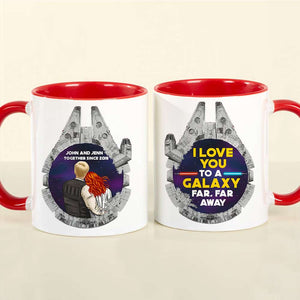 I Love You To A Galaxy, Couple Gift, Personalized Accent Mug, Couple Coffee Mug, Anniversary Gift 04QHQN011223HH - Coffee Mug - GoDuckee