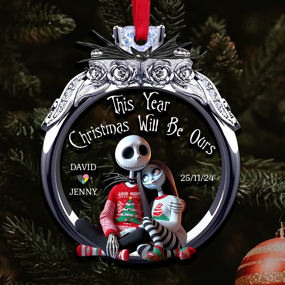 Personalized Gifts For Couple Christmas Ornament 02QHDT181124 - Ornament - GoDuckee