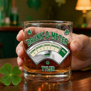 St Patrick's Day Drunk 11oz Round Glass - Personalized Gifts For St Patrick's Day 05HULU201225 - Glass - GoDuckee