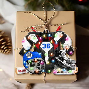 Personalized Gifts For Ice Hockey Lovers Ornament 02HUQN211024 - Ornament - GoDuckee